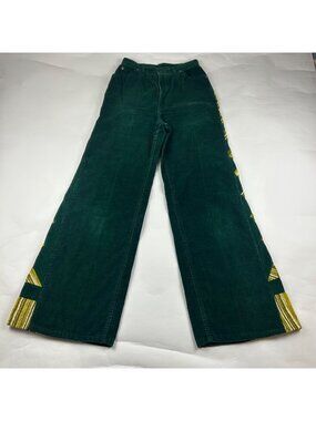 CUSTOM Levi's Forest Green Corduroy Altered High Rise Wide Leg Trouser Pant